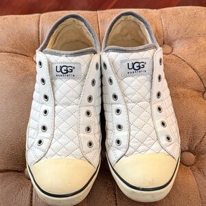 UGG Laela Quilted Sneakers - White and Gray